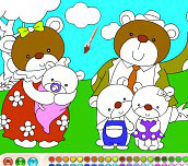 Hra - Bear Family Coloring