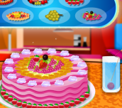 Cake with Fruit Decorations